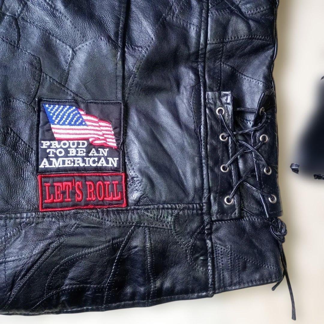 1点物ブラック雰囲気抜群！ヴィンテージ　カスタム　エイジング　バッファローレザー