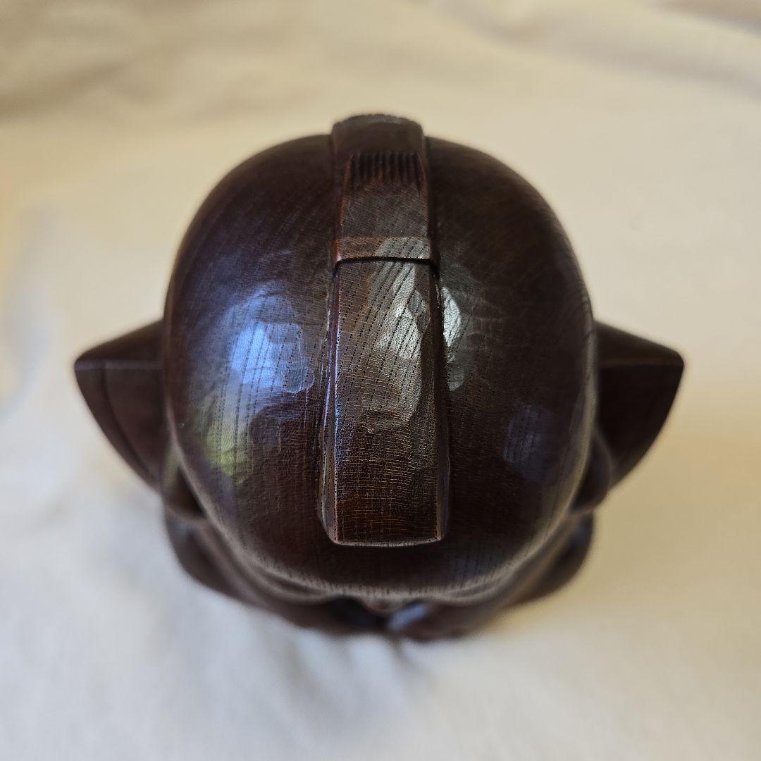 木彫 欅 福助像(大) 縁起物 招福