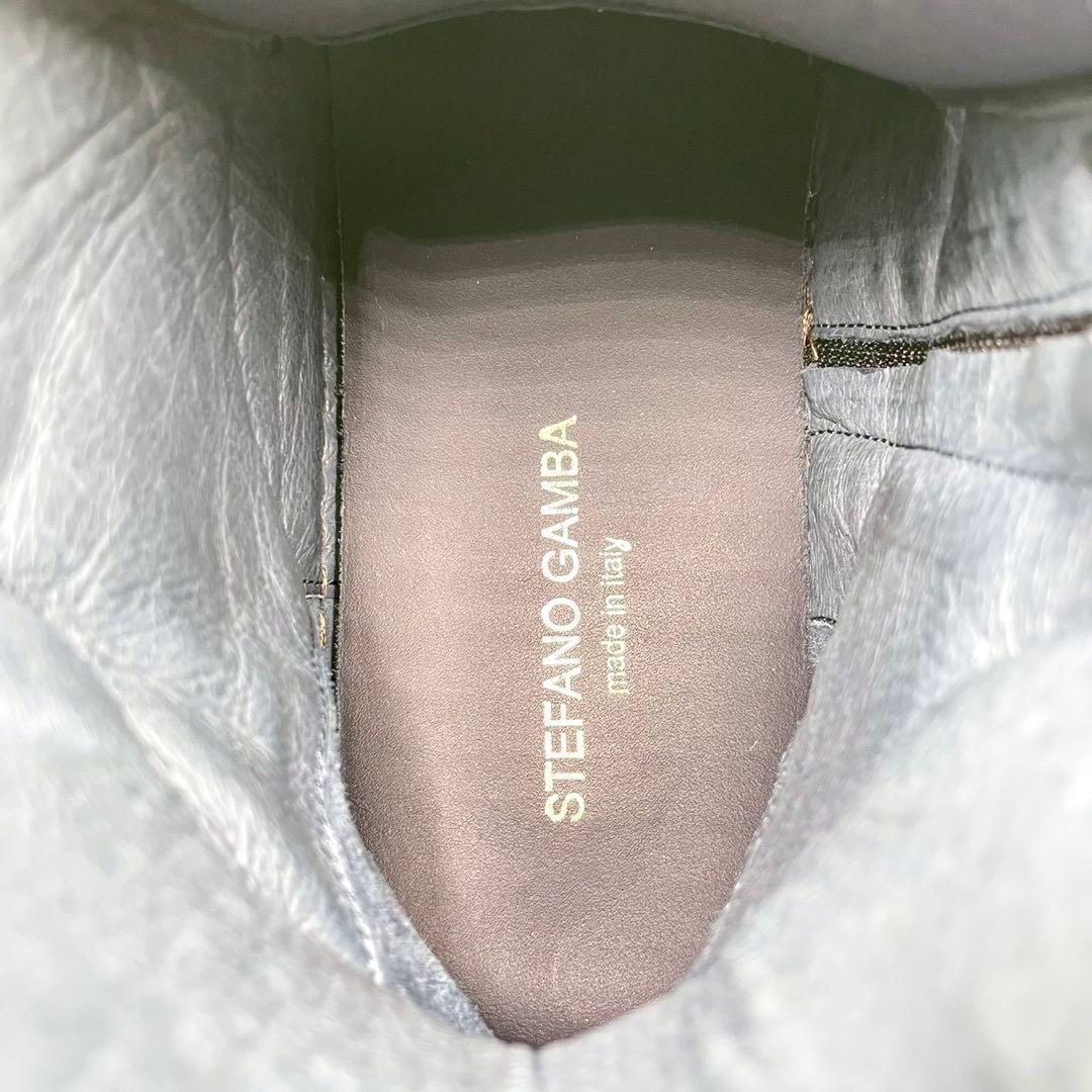 STEFANO GAMBA ハイカットレザースニーカー 黒 41 Y1420