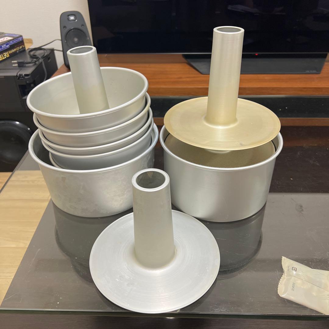 KitchenAid スタンドミキサー ホワイト　アルミ製ケーキ型セット