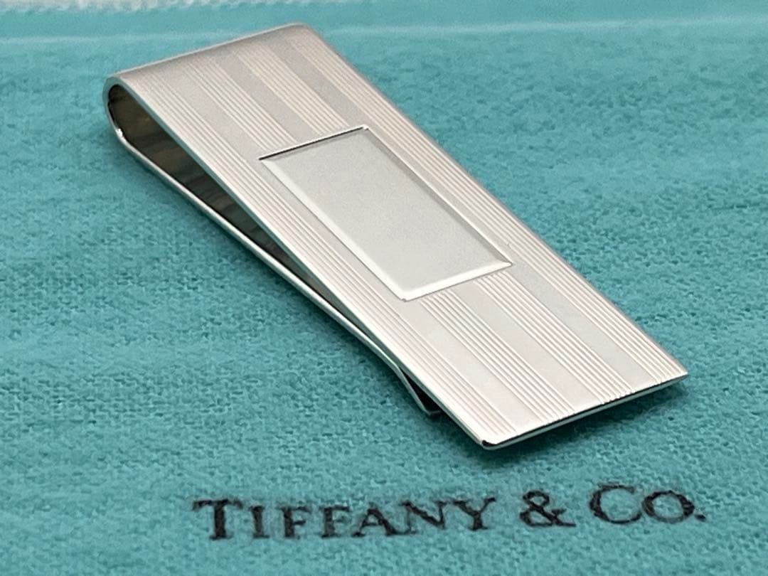 c432 ティファニー　エンジンターン　マネークリップ　シルバー　925
