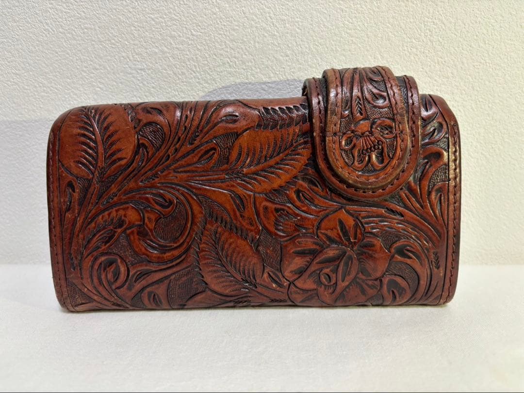 ALZUNI 長財布 バイカーズウォレット ブラウン メンズ アルズニ 中古