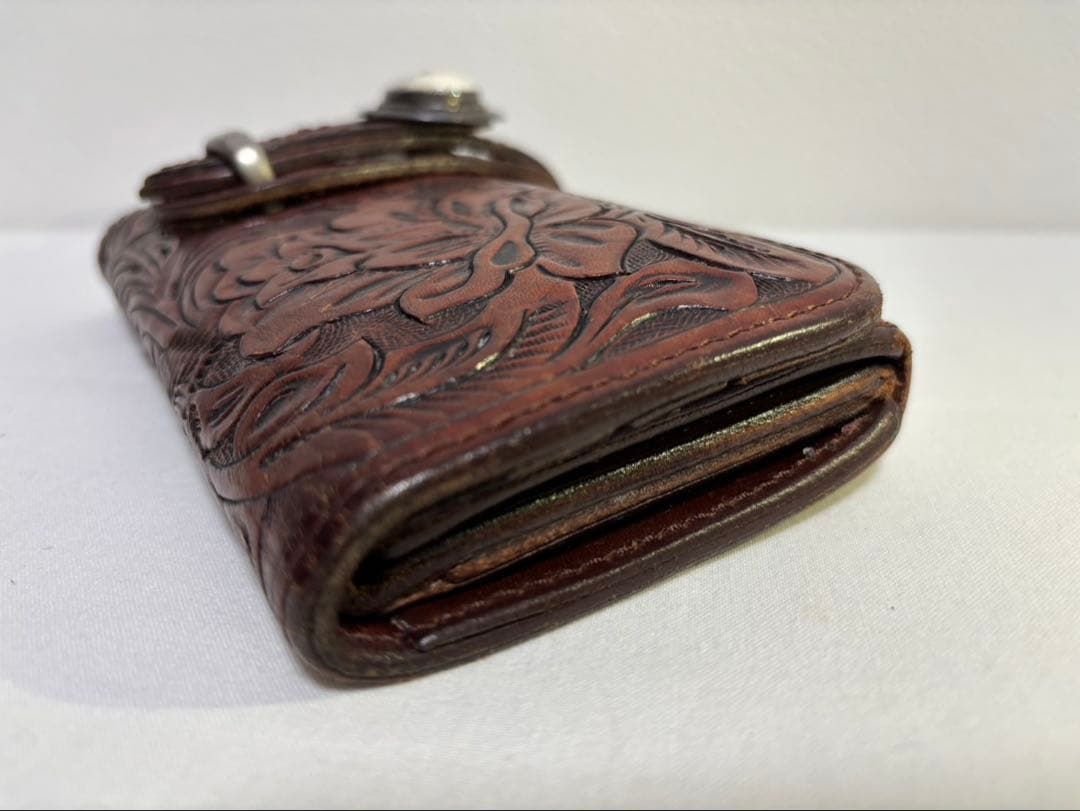 ALZUNI 長財布 バイカーズウォレット ブラウン メンズ アルズニ 中古