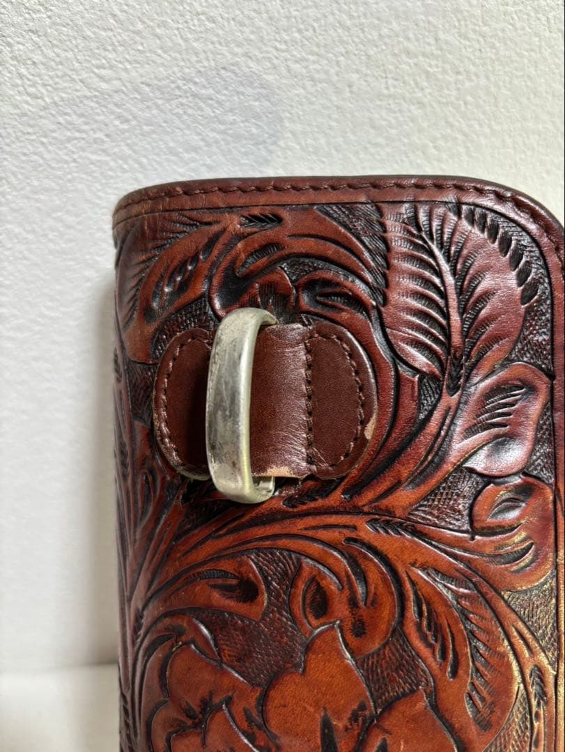 ALZUNI 長財布 バイカーズウォレット ブラウン メンズ アルズニ 中古