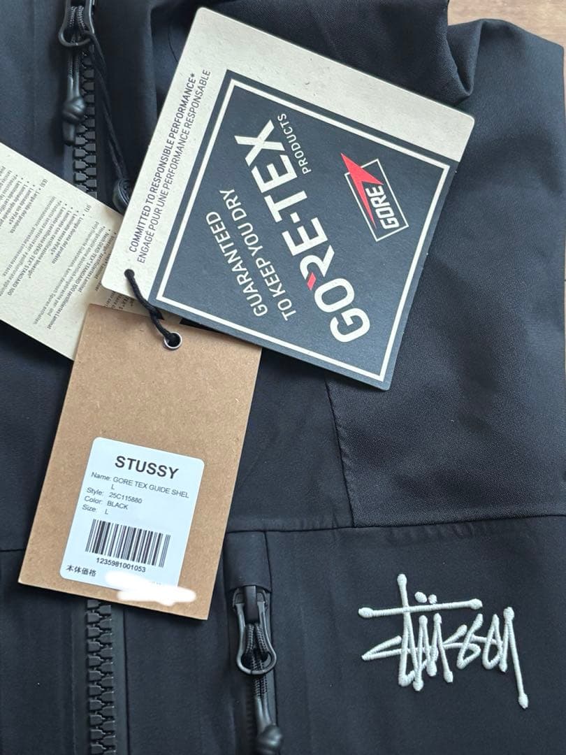 ジャケット・アウター Stussy GORE-TEX Guide Shell Black L