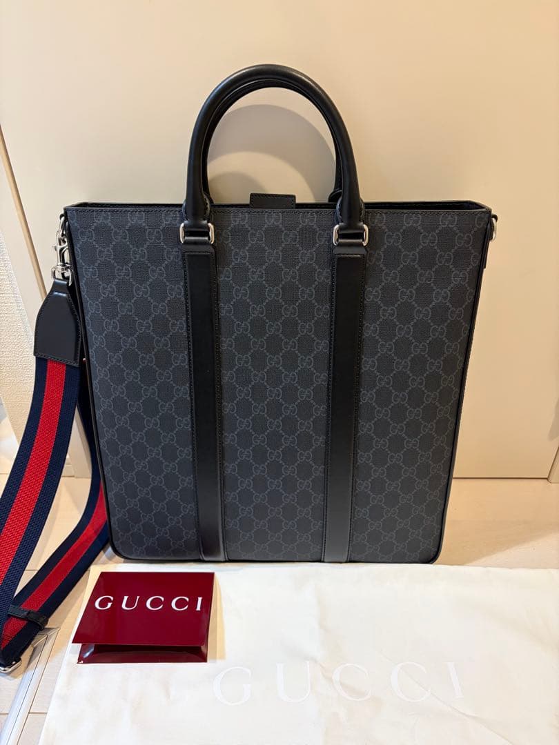 美品 GUCCI グッチ GGスプリーム トートバッグ
