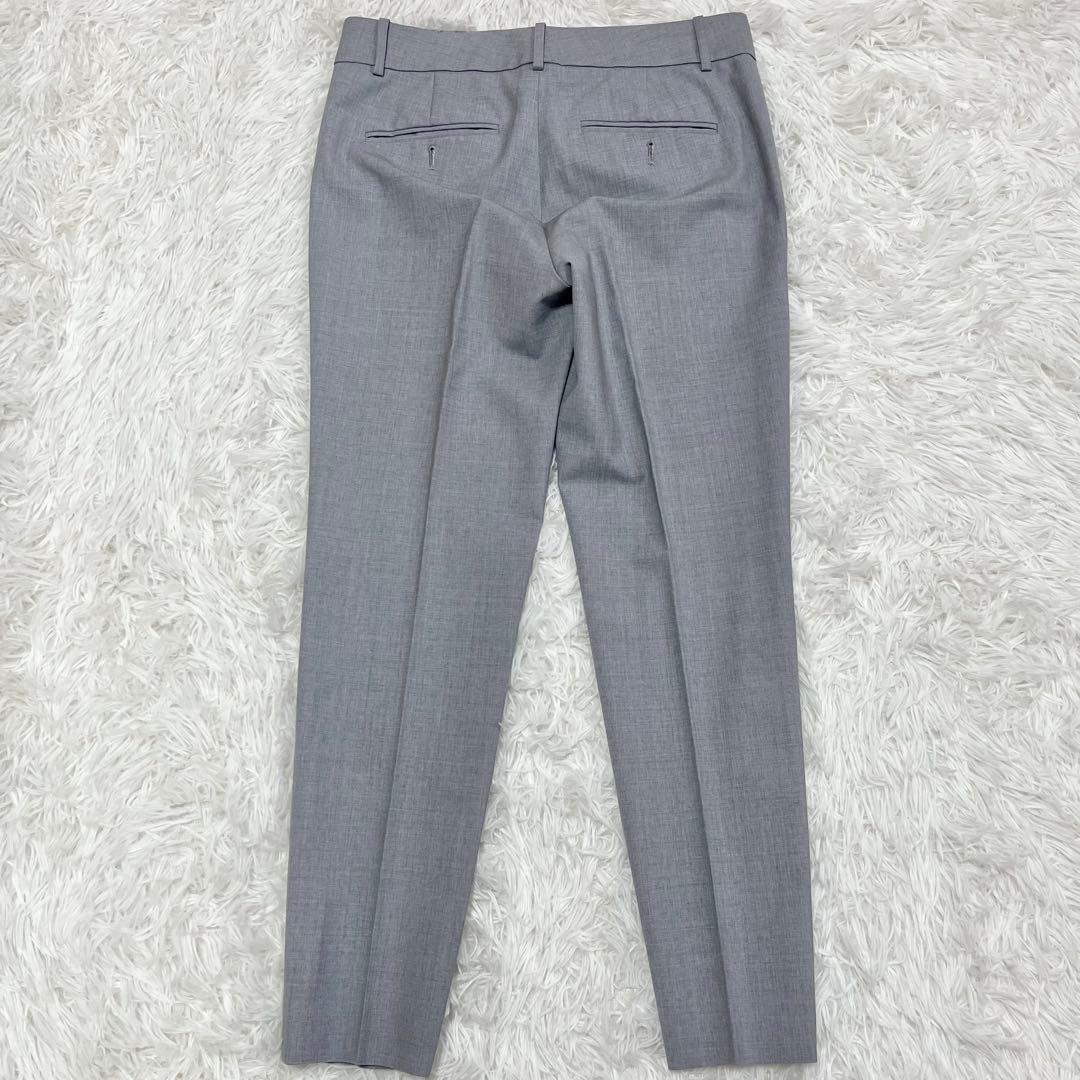 【美品】　セオリー　LANAI　TAILOR　パンツスーツ　ノーカラー　グレー