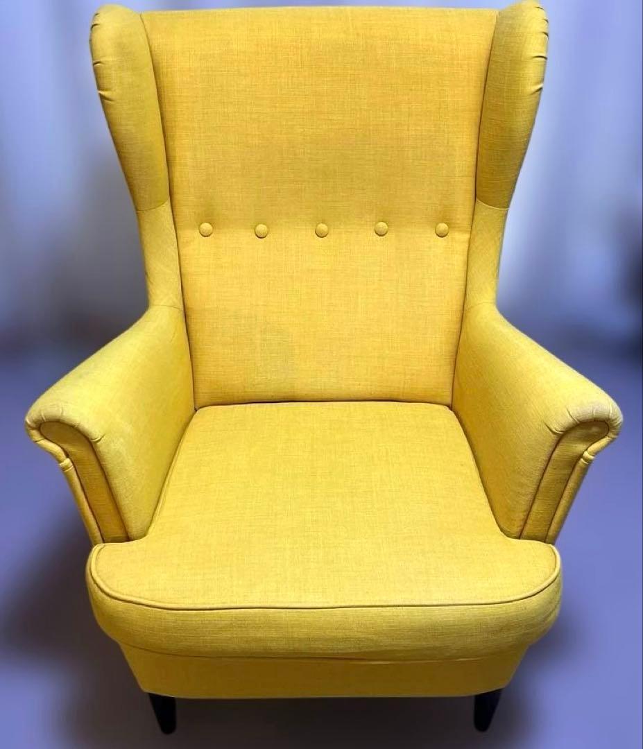 【送料込】IKEA STRANDMON ストランドモン ウィングチェア イエロー