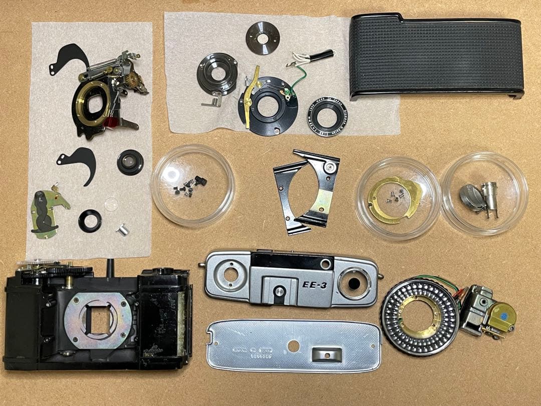 ✴️シボ革グリーンレザー✴️実写・分解整備済✴️オリンパスPEN EE-3 美品‼️