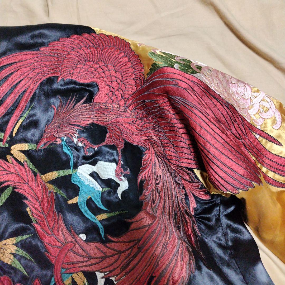 刺繍スカジャン 黒/金