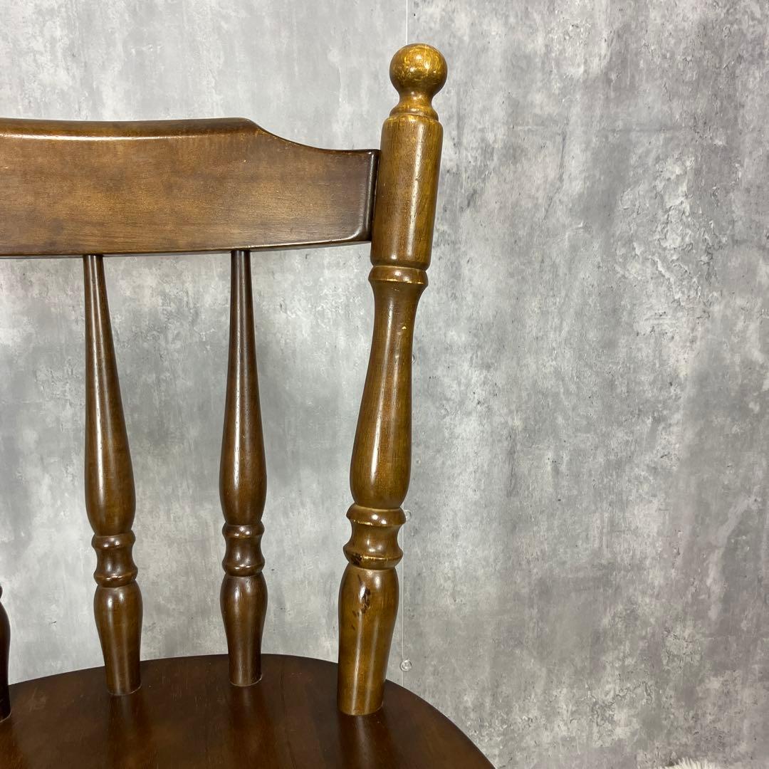 ウィンザーチェア ダイニングチェア 回転椅子アンティーク 2脚セット