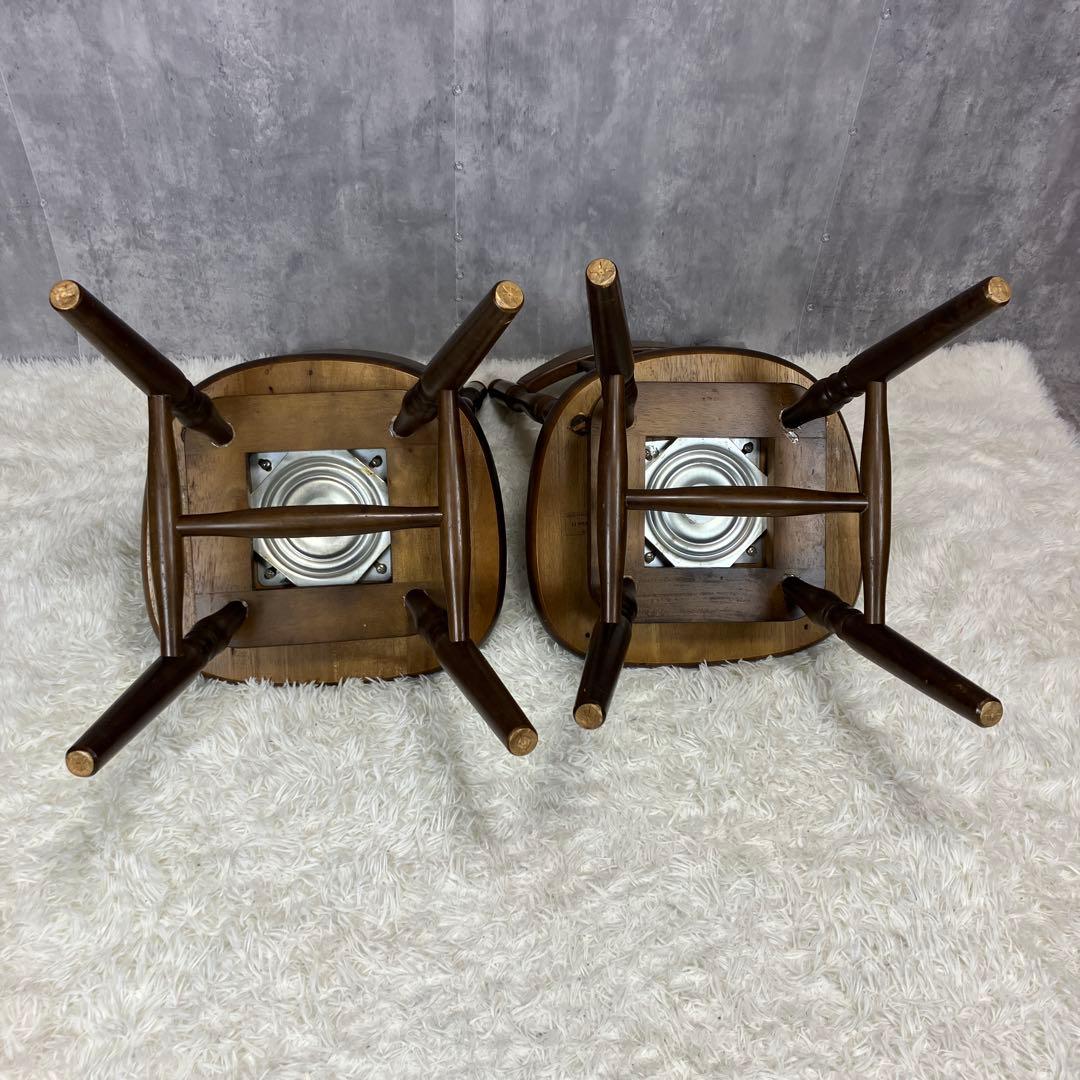 ウィンザーチェア ダイニングチェア 回転椅子アンティーク 2脚セット