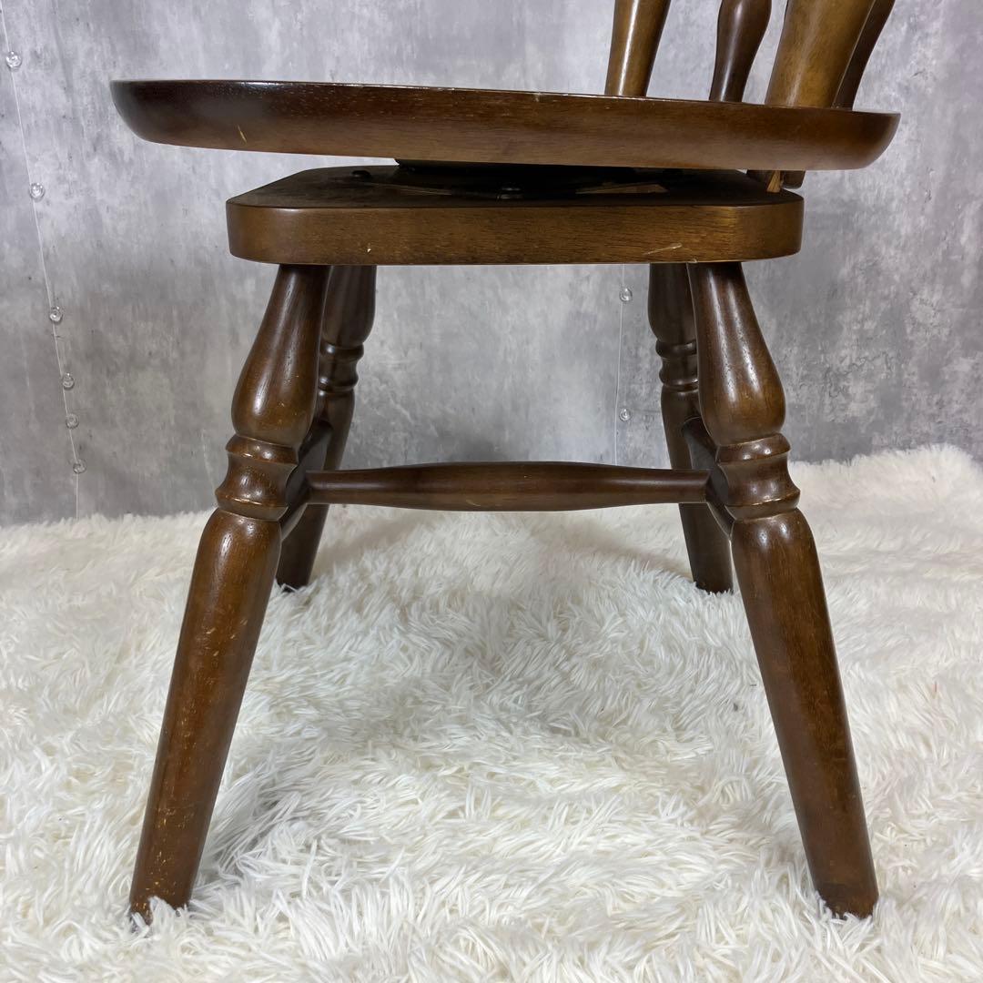 ウィンザーチェア ダイニングチェア 回転椅子アンティーク 2脚セット