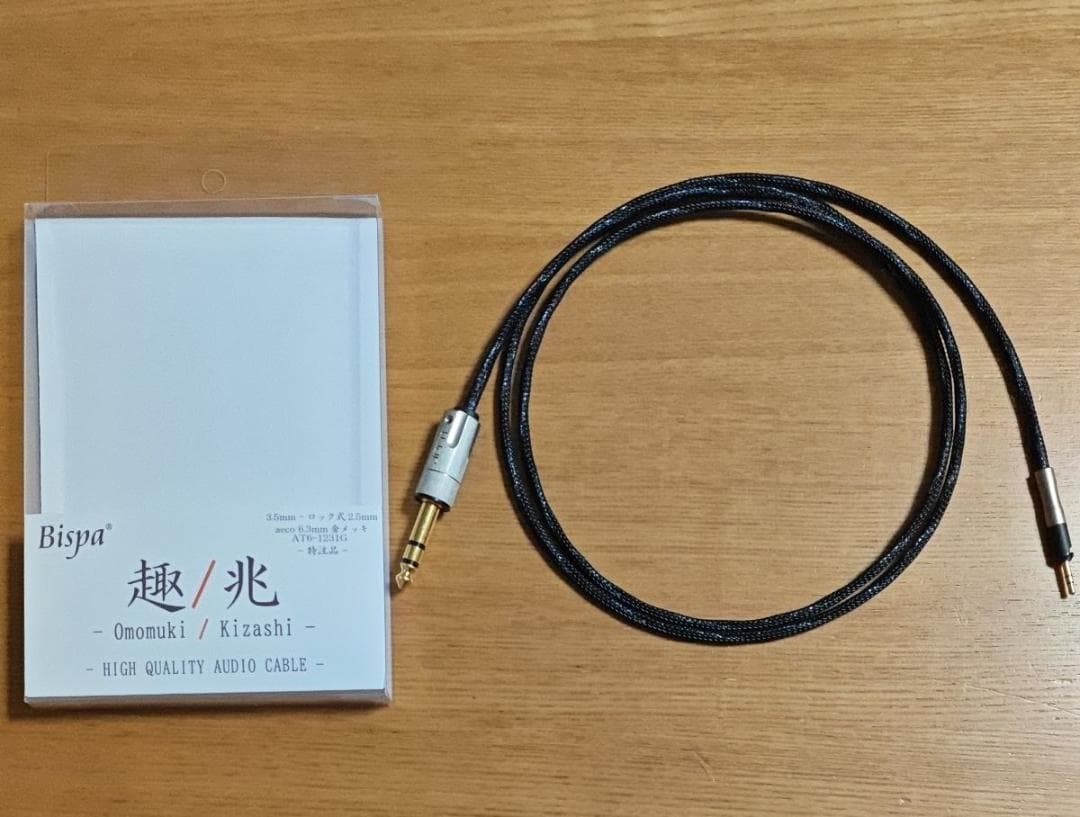 ビスパ Bispa 趣／兆 6.3mm-2.5mm 特注品 1.3m リケーブル
