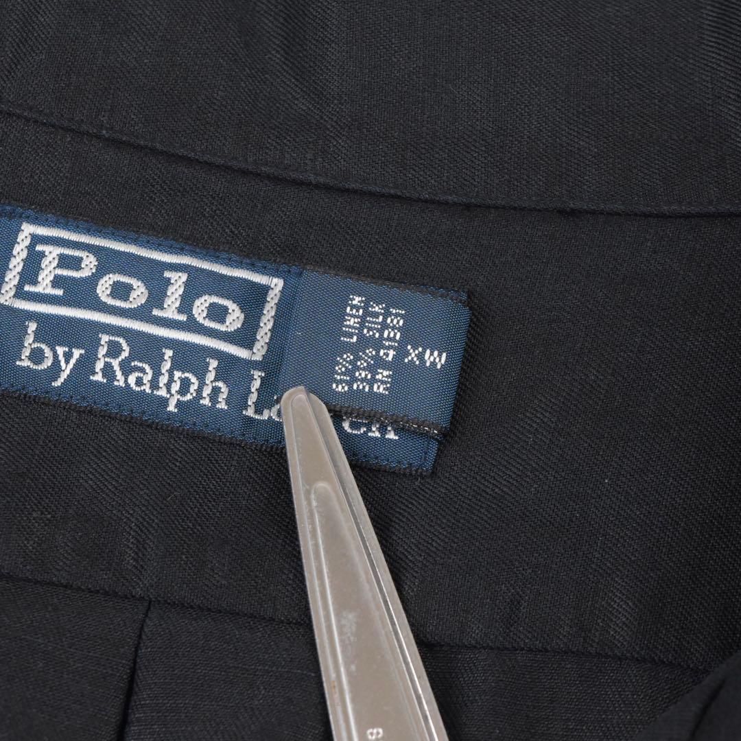 90s Polo Ralph Lauren Shirt LINEN SILK 黒