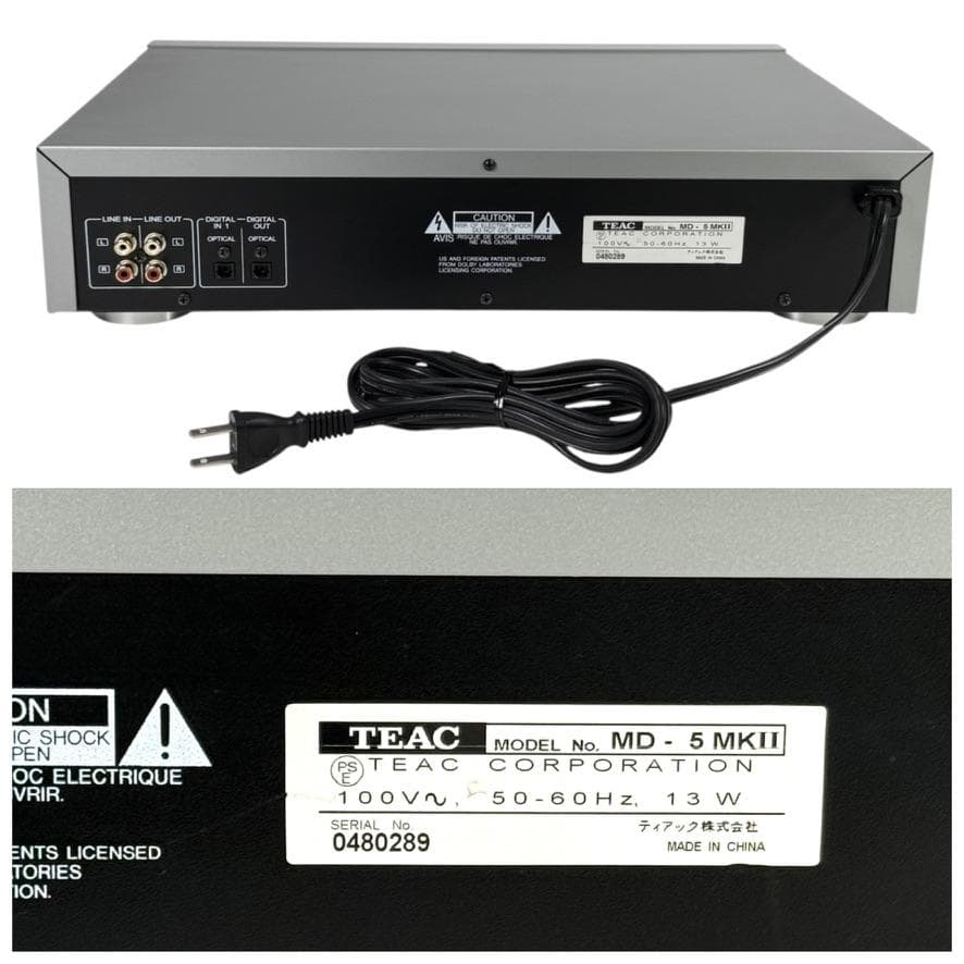 希少動作品・TEAC ティアック MD-5MKII MDレコーダー MDLP