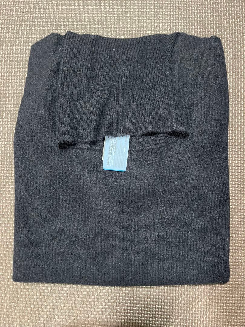 【Franco Spada】新品未使用 ネイビー カシミア100% タートル L