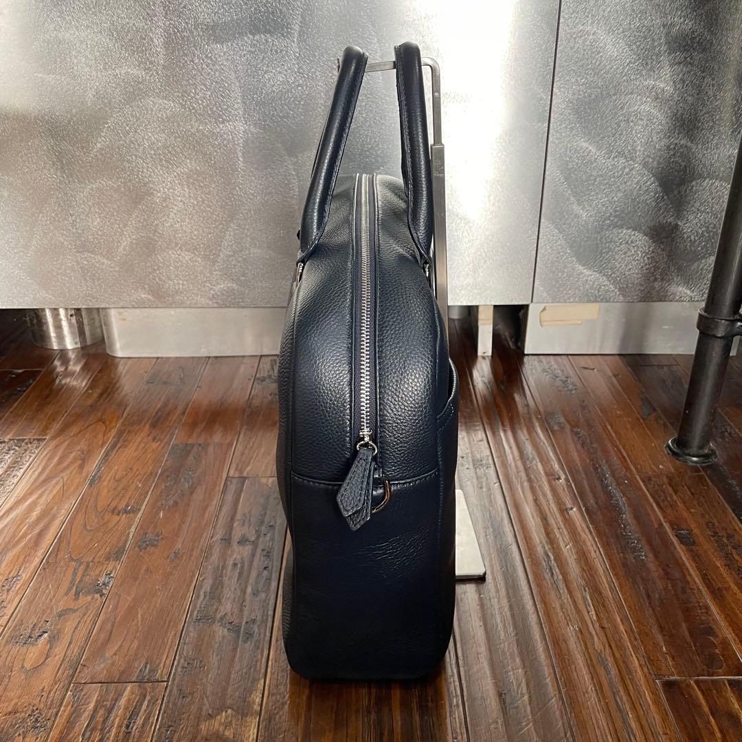 美品 MURA ビジネス バッグ 2WAY ショルダー レザー　シボ革　A4