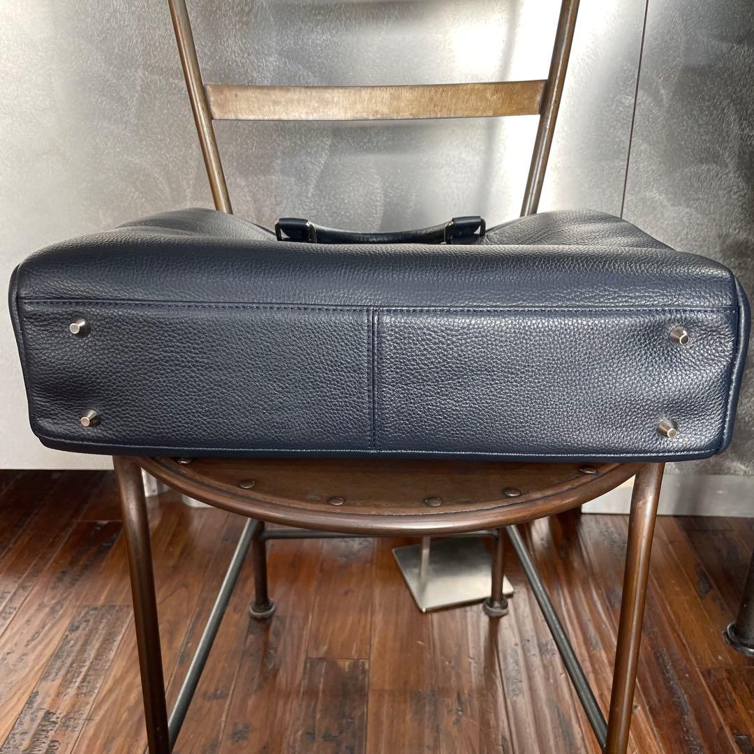 美品 MURA ビジネス バッグ 2WAY ショルダー レザー　シボ革　A4