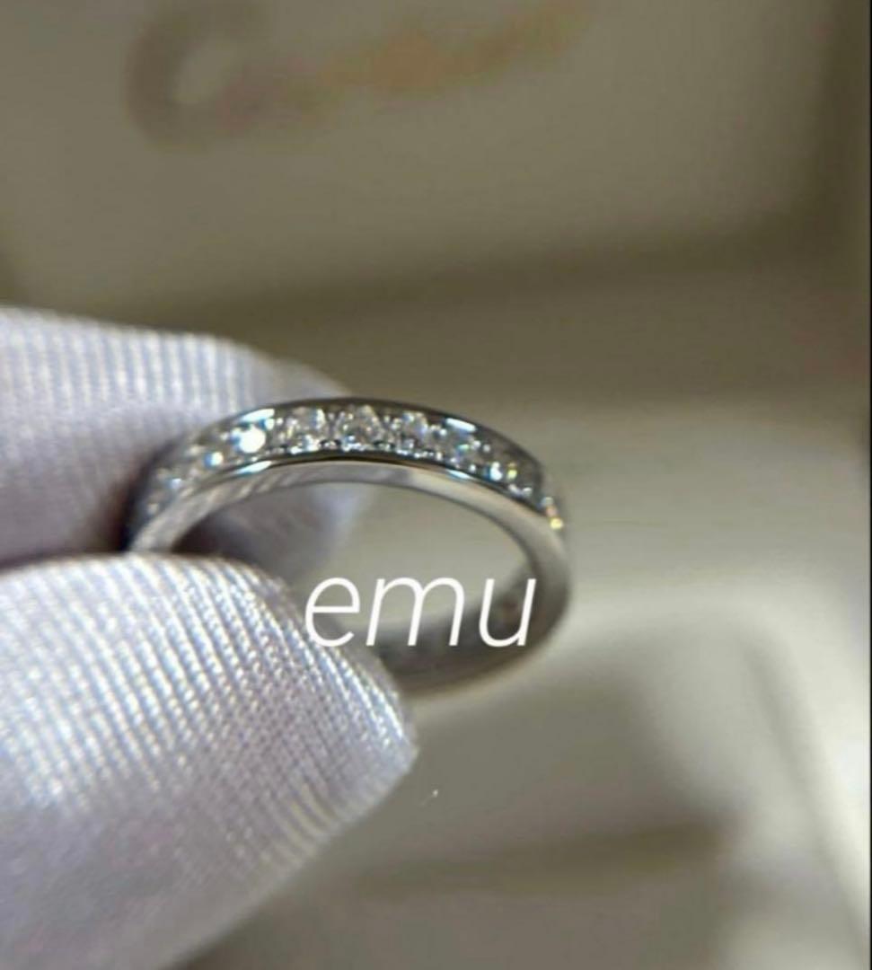 最高級モアサナイト / フルエタニティリング / レール留め