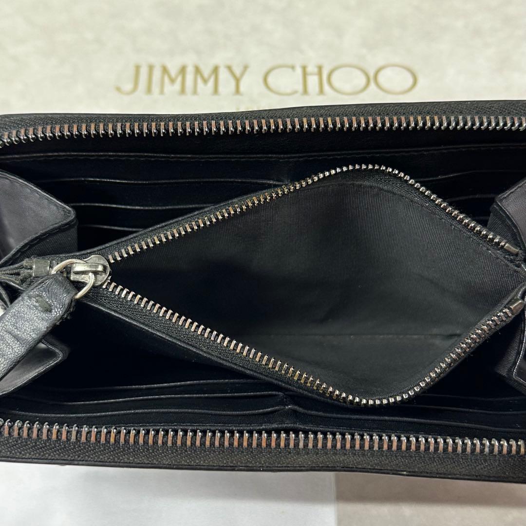 超美品‼️ ジミーチュウ　財布　長財布　スター　スタッズ　ラウンドファスナー
