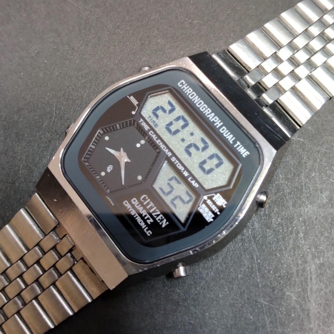 【レアカラー！70's VTG】シチズン クォーツ デジアナ 1st model