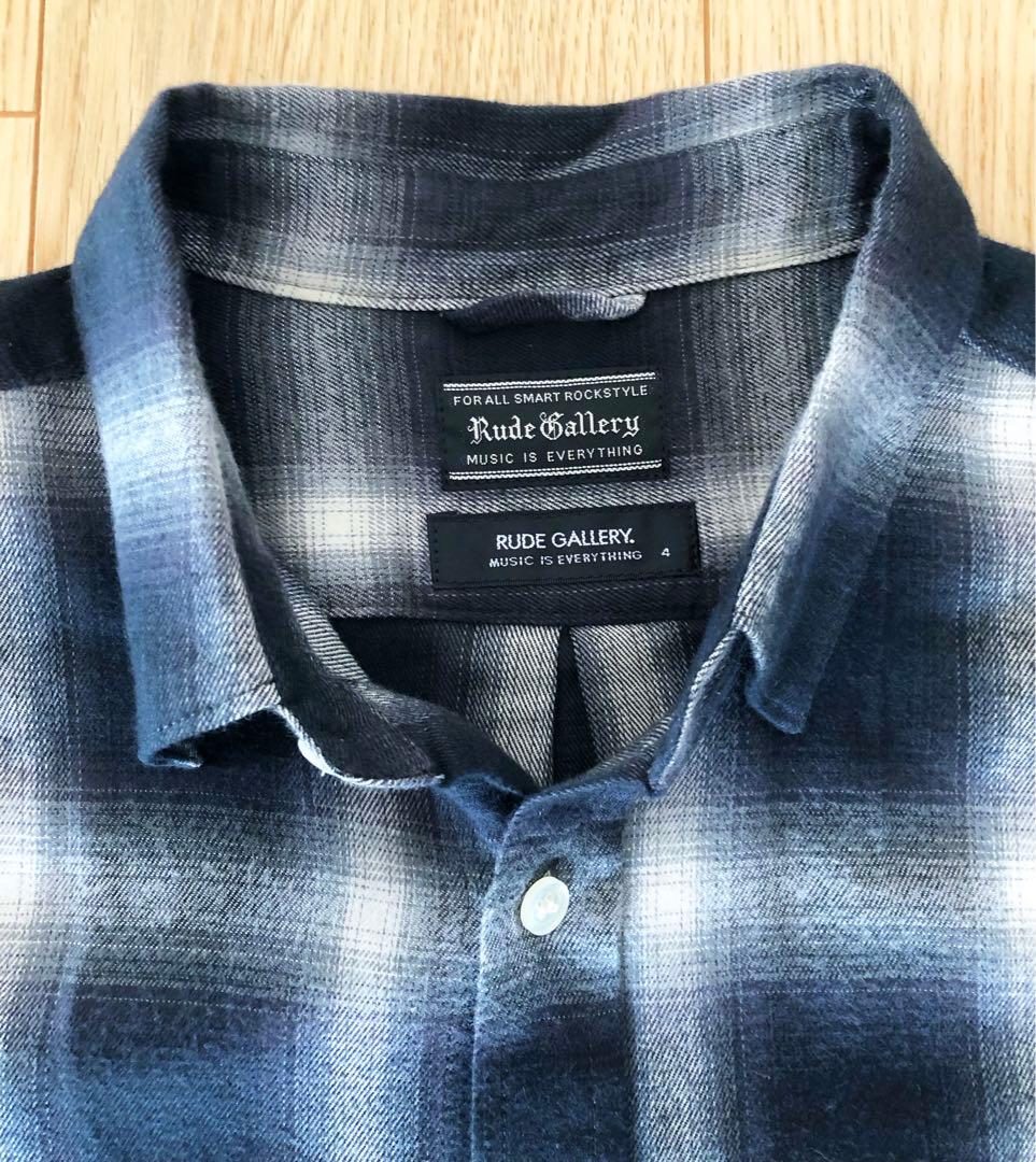 RUDE GALLERY チェックロングシャツ　ルードギャラリー　長袖シャツ