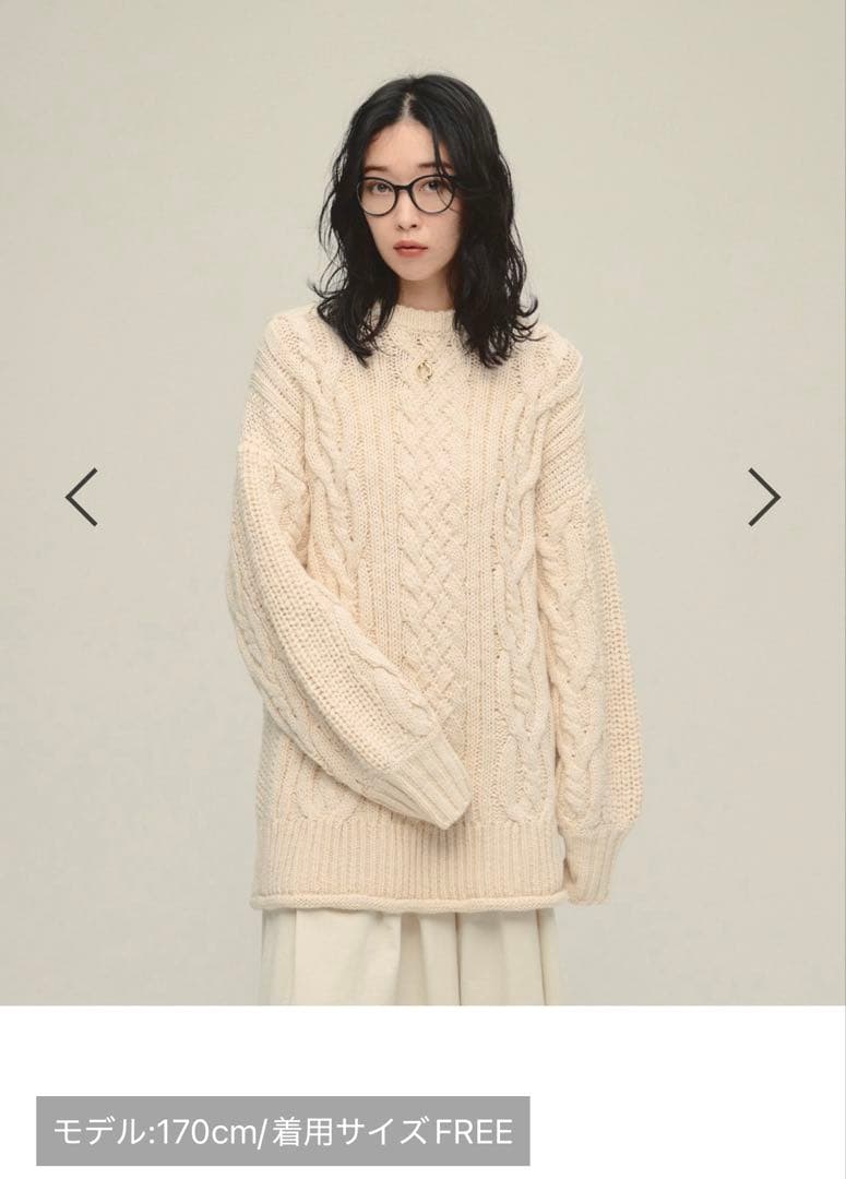 eL+1 3G big cable pullover おね