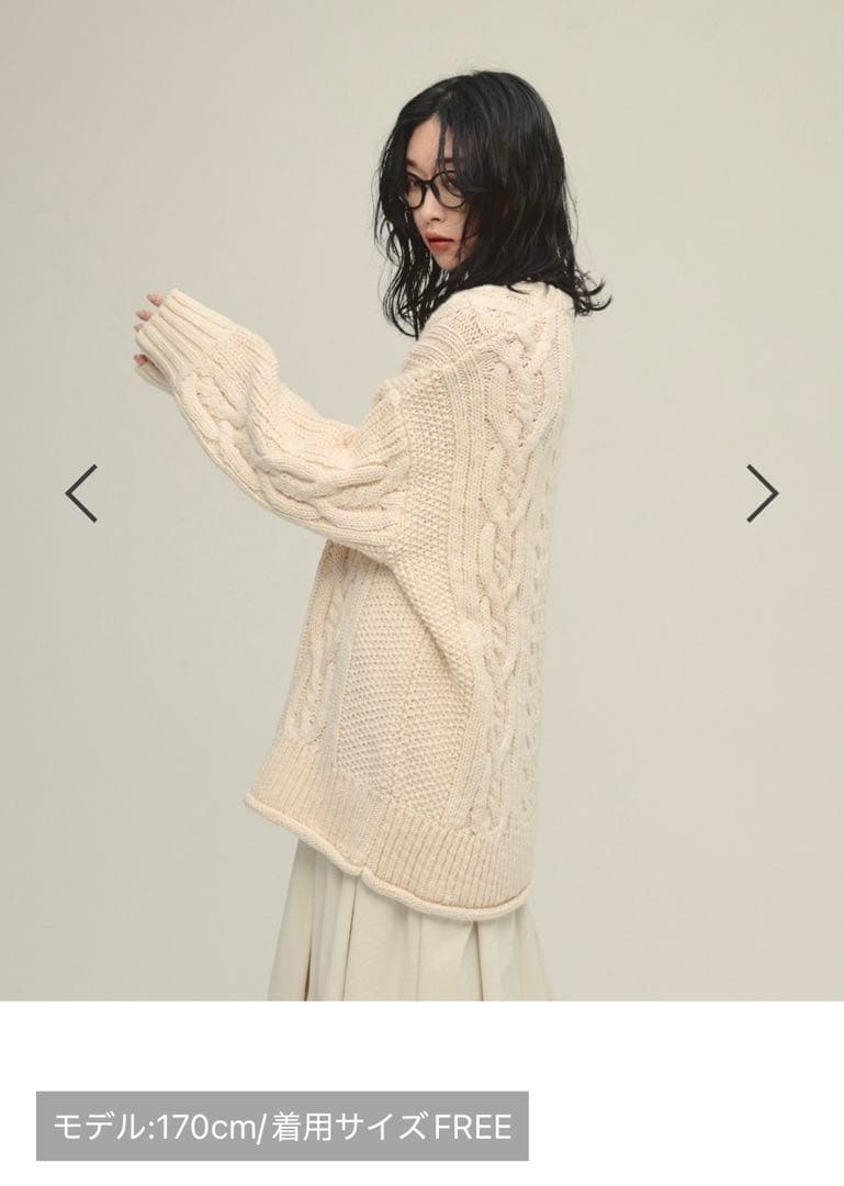 eL+1 3G big cable pullover おね