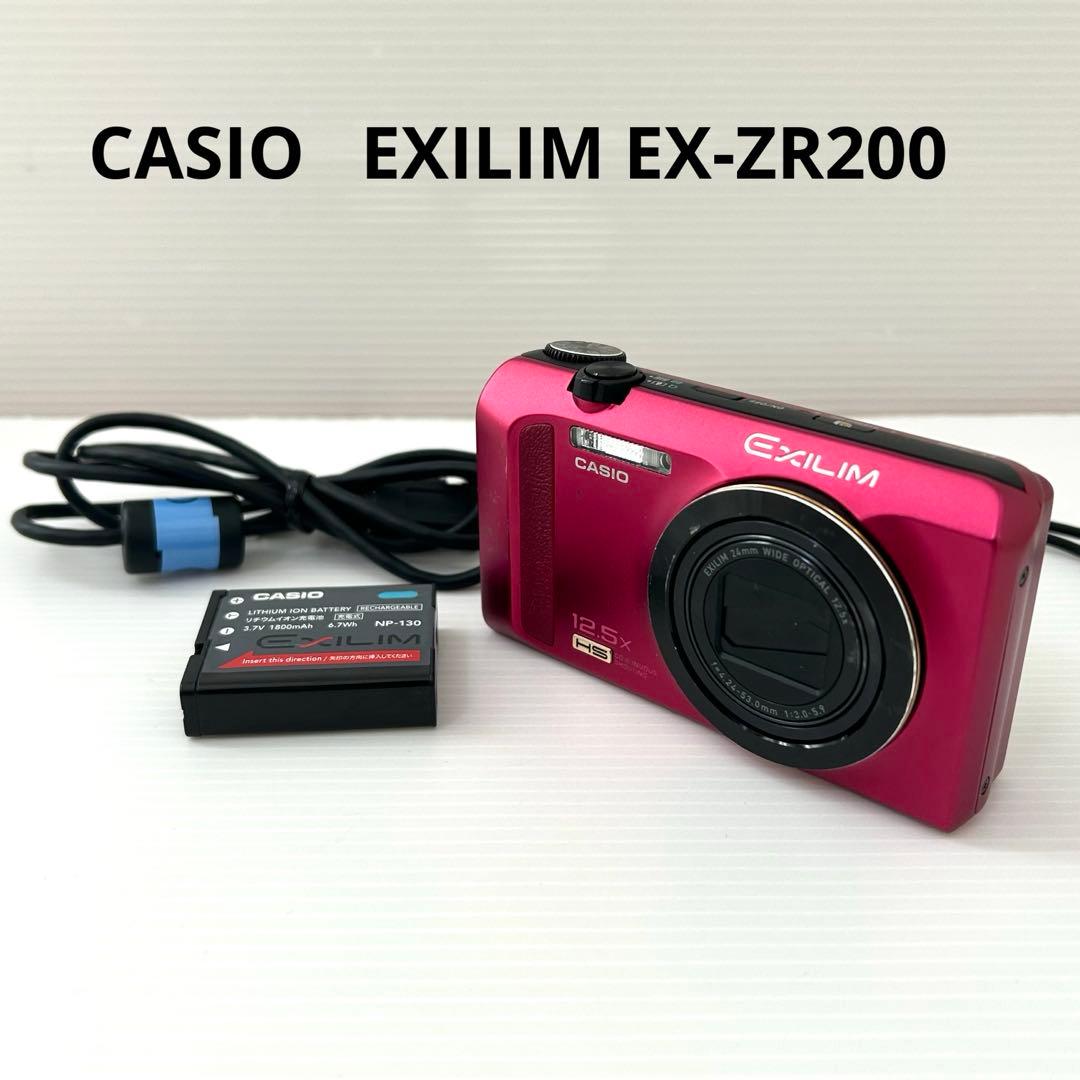 CASIO EXILIM EX-ZR200 コンパクトデジタルカメラ ピンク