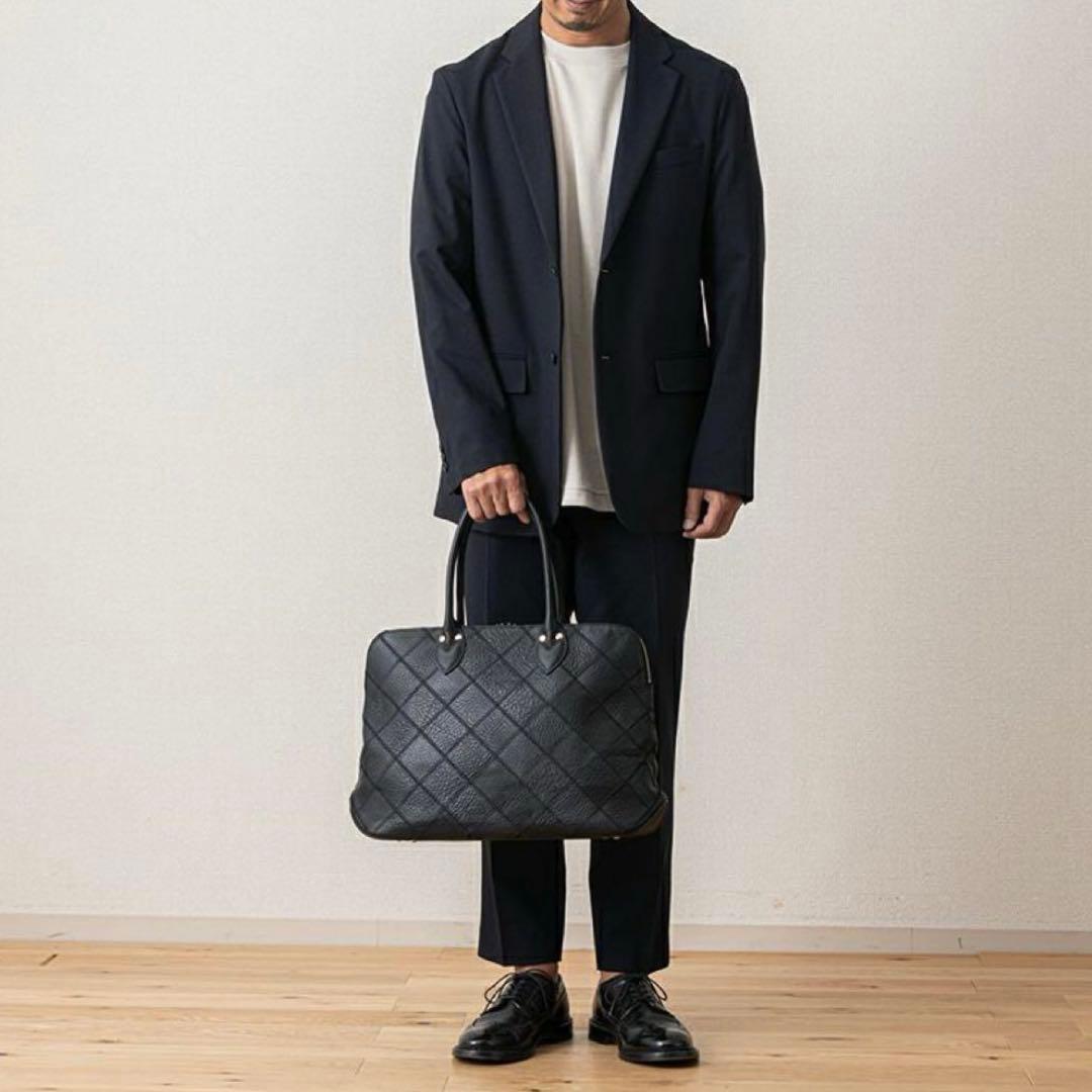 TRION トライオン トートバッグ ボストントート（シボ革） パネル