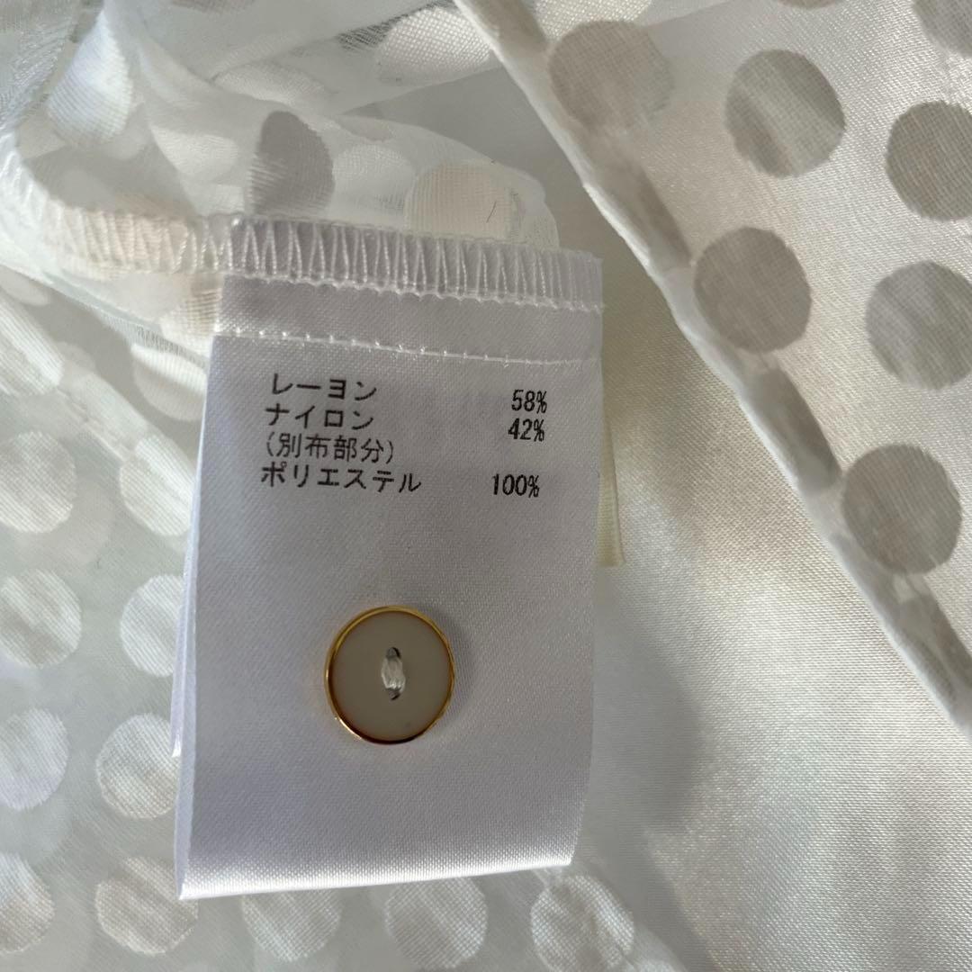 未使用✨25SS GRACE CONTINENTALドットオパールタイ付ブラウス