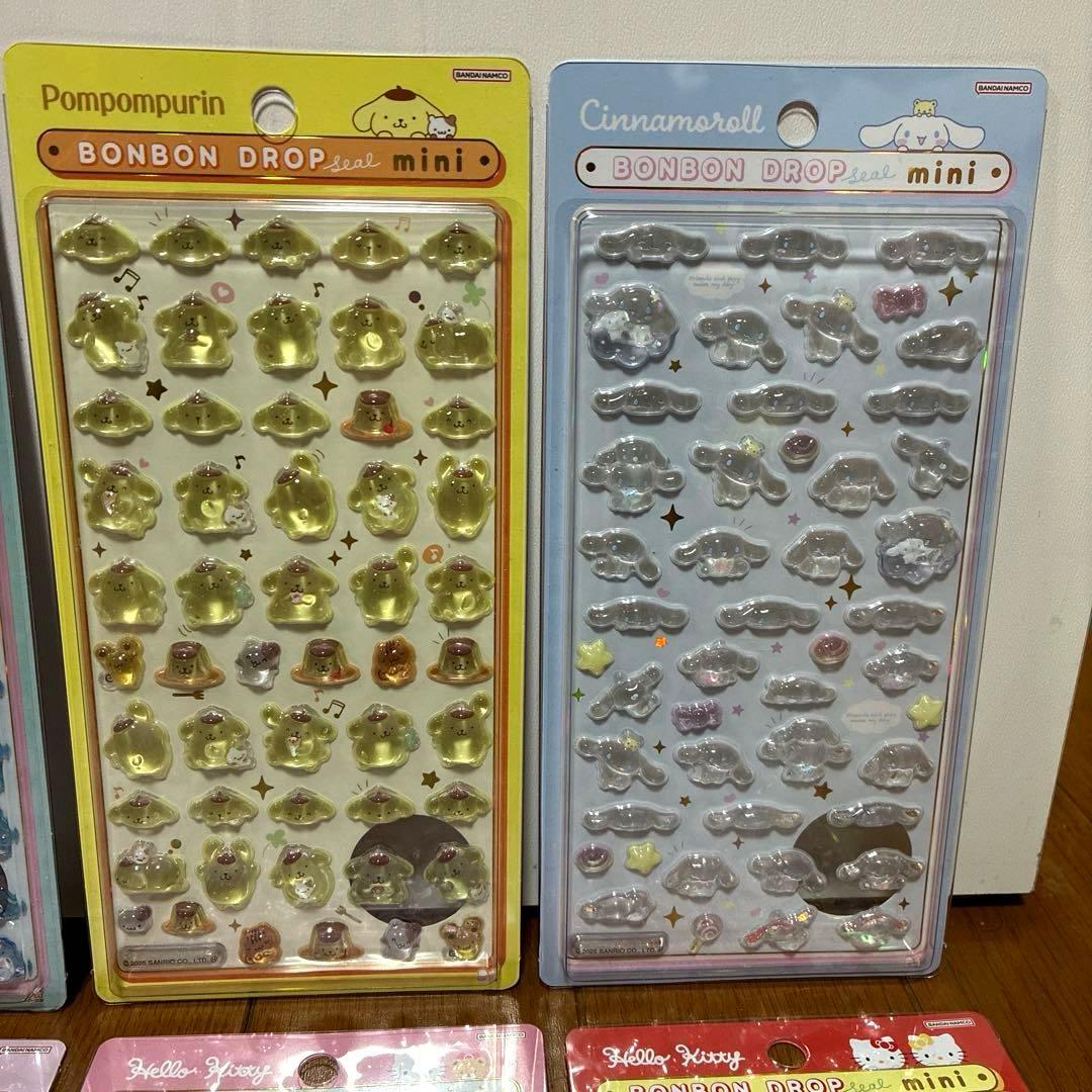 『正規品』ボンボンドロップシール　ミニ　コンプリートセット　8種　サンリオ