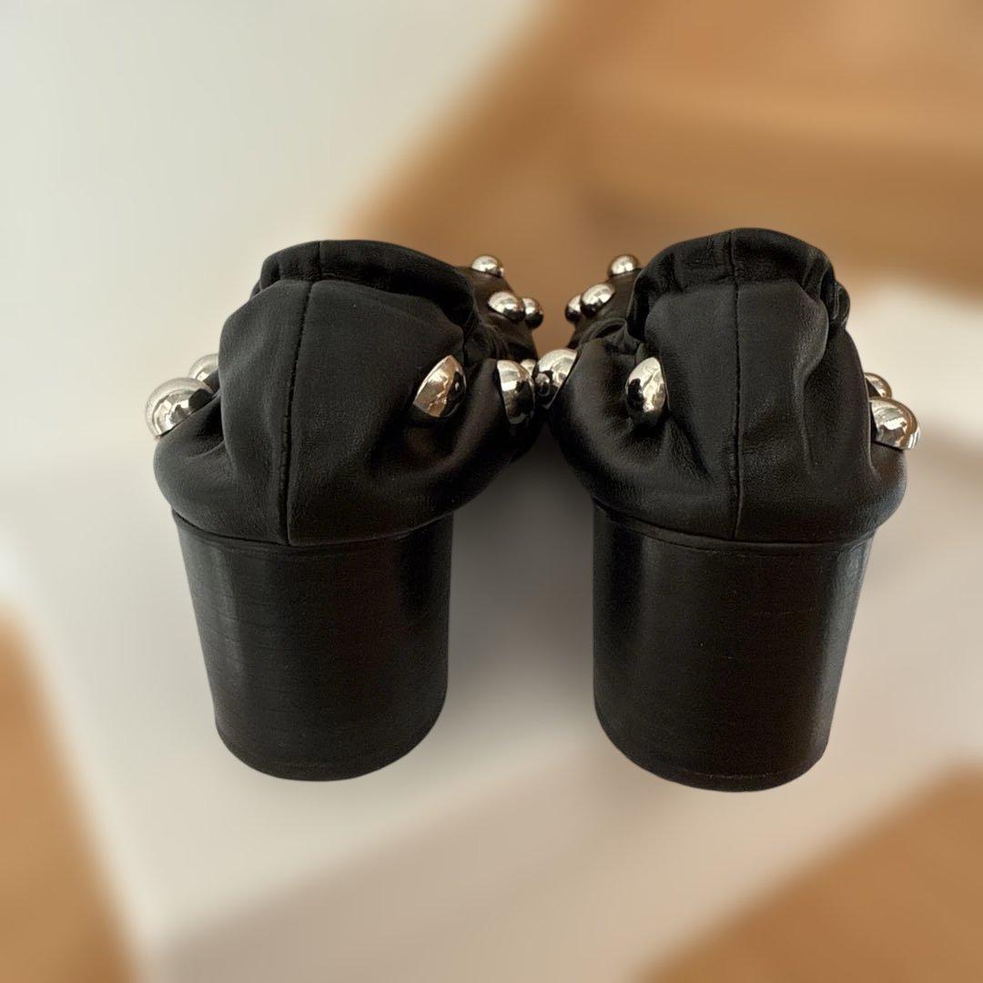 メゾンスペシャル スタッズ マルチファブリックパンプス 38