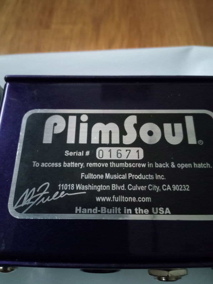 Fulltone PlimSoul fulltone 18Vアダプター付