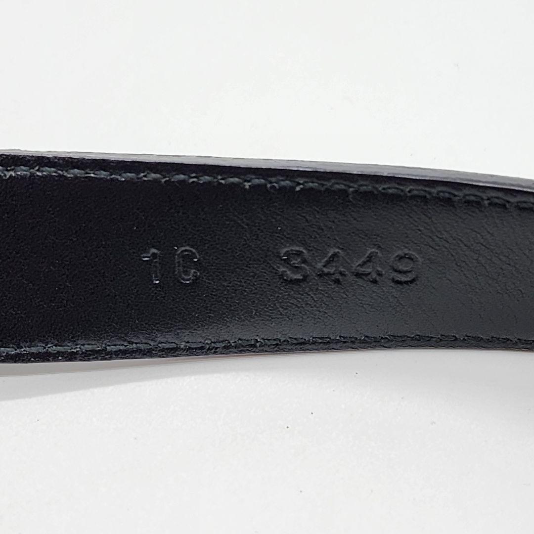 【 極美品 】 プラダ　サフィアーノレザー　ベルト　ハートチャーム　ブラック