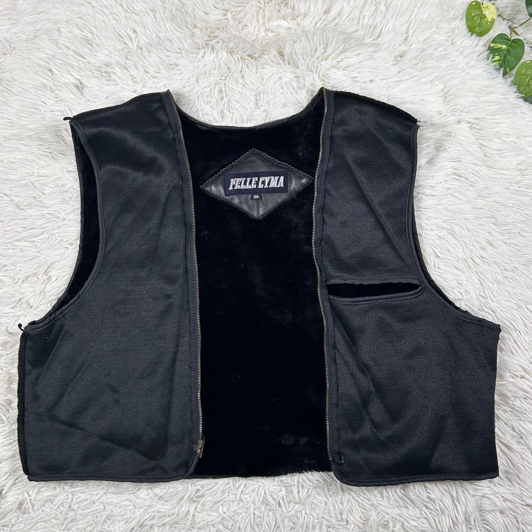 toshi 2way フライトジャケット 黒 羊革 本革 ライナー 短丈