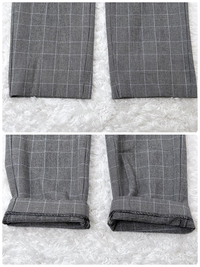 ✨美品✨ プラステ ストレッチ ウォッシャブル ノーカラー チェック スーツ