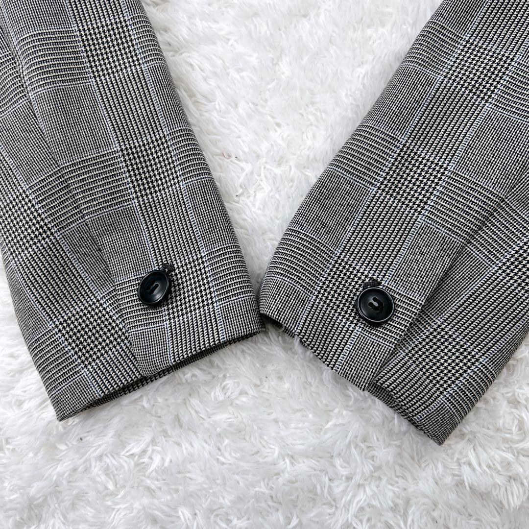 ✨美品✨ プラステ ストレッチ ウォッシャブル ノーカラー チェック スーツ