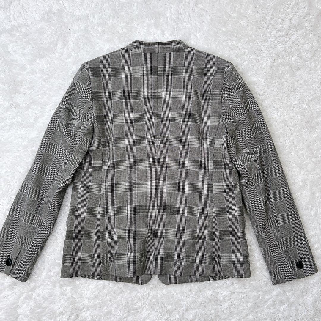 ✨美品✨ プラステ ストレッチ ウォッシャブル ノーカラー チェック スーツ