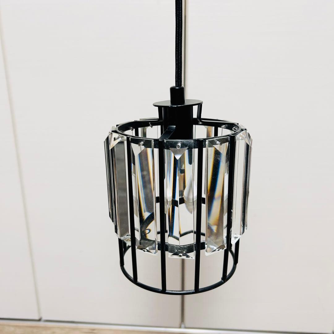 美品 アイアンとベベルドグラス ペンダントライト Noel (ノエル) 3個