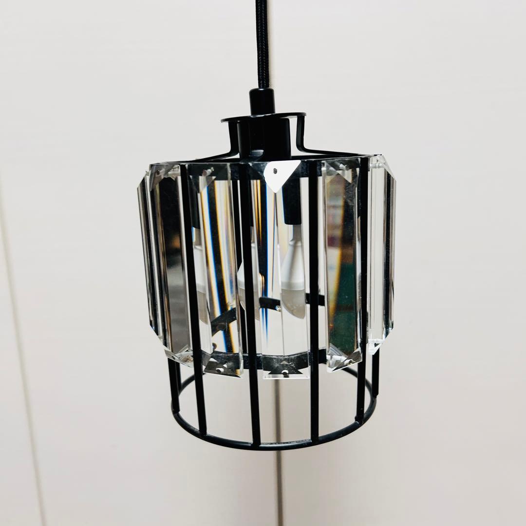 美品 アイアンとベベルドグラス ペンダントライト Noel (ノエル) 3個