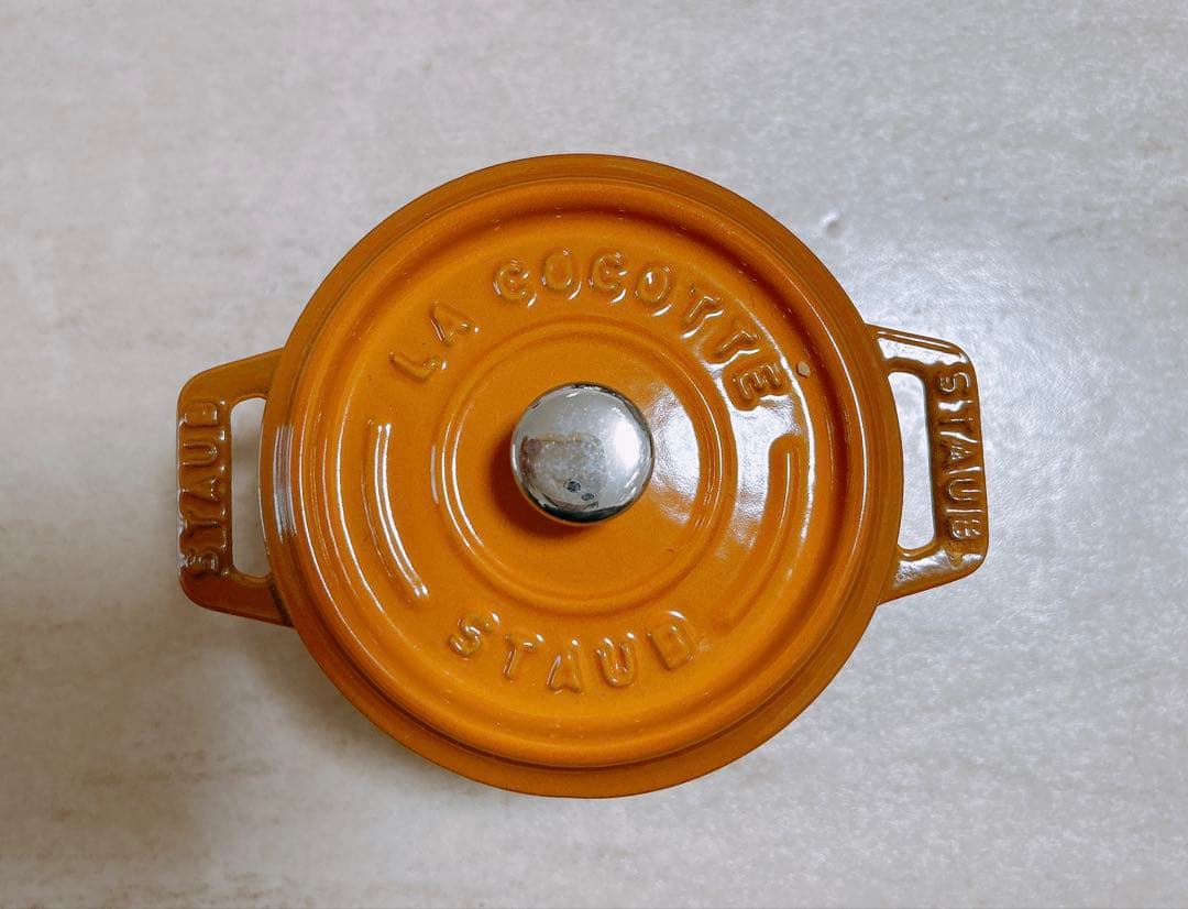 STAUB 両手鍋 オレンジ グレー セット