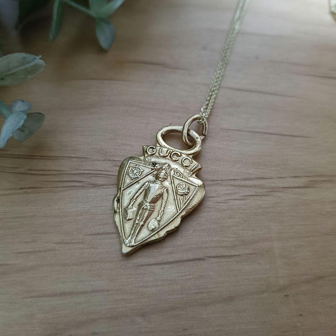 【美品】オールドグッチ クレストチャーム デムナ ネックレス OLD GUCCI