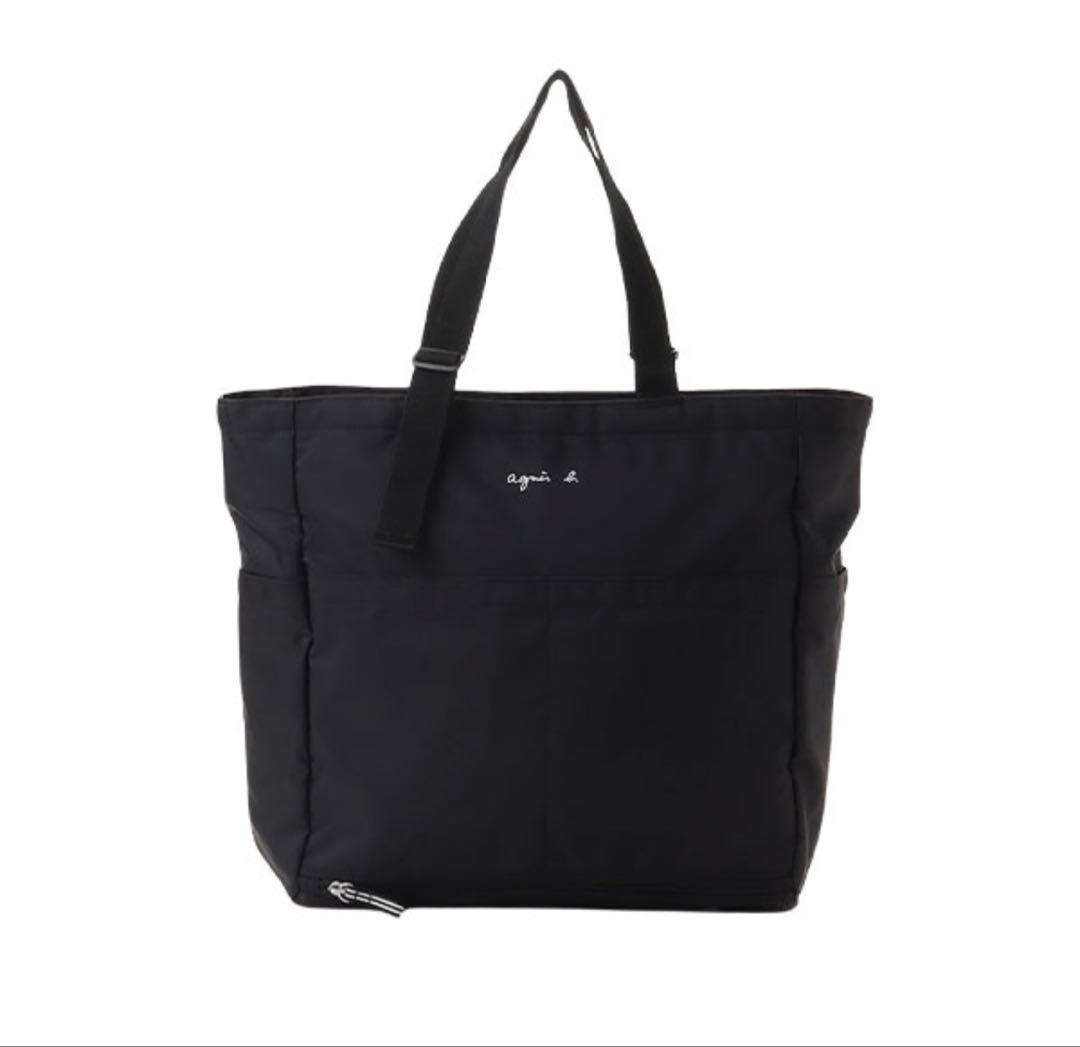agnis b. アニエスべー　ブラック　マザーズバッグ