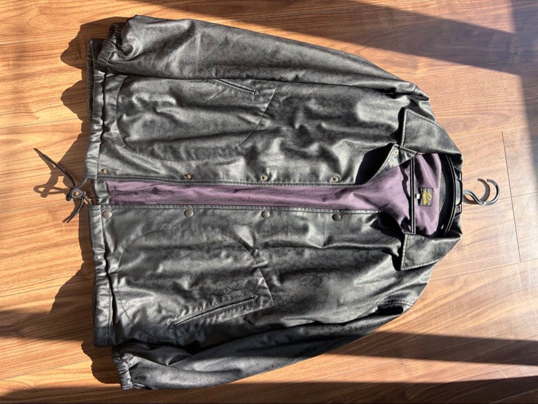 Needles ニードルス　コーチジャケット　黒　レオパード　サイズS