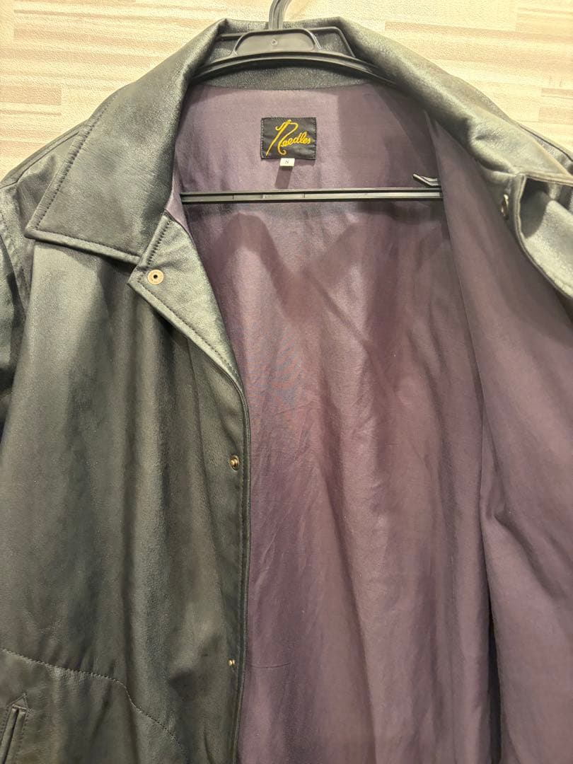 Needles ニードルス　コーチジャケット　黒　レオパード　サイズS