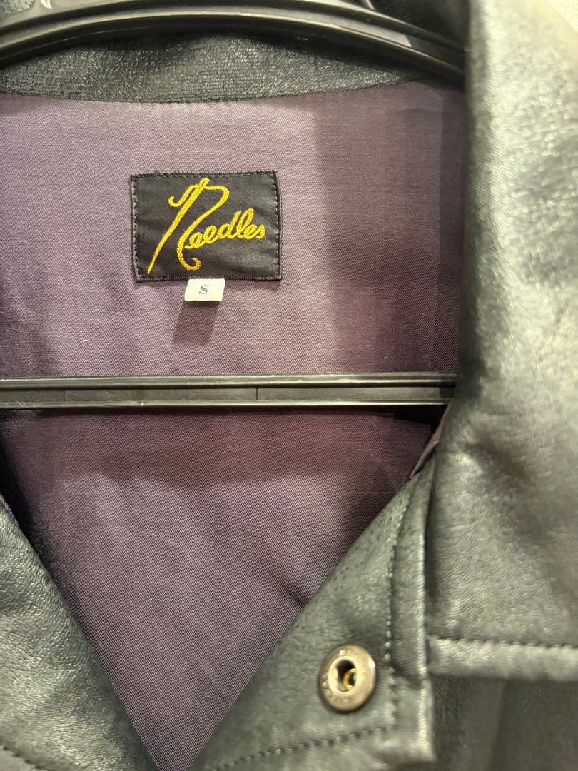 Needles ニードルス　コーチジャケット　黒　レオパード　サイズS