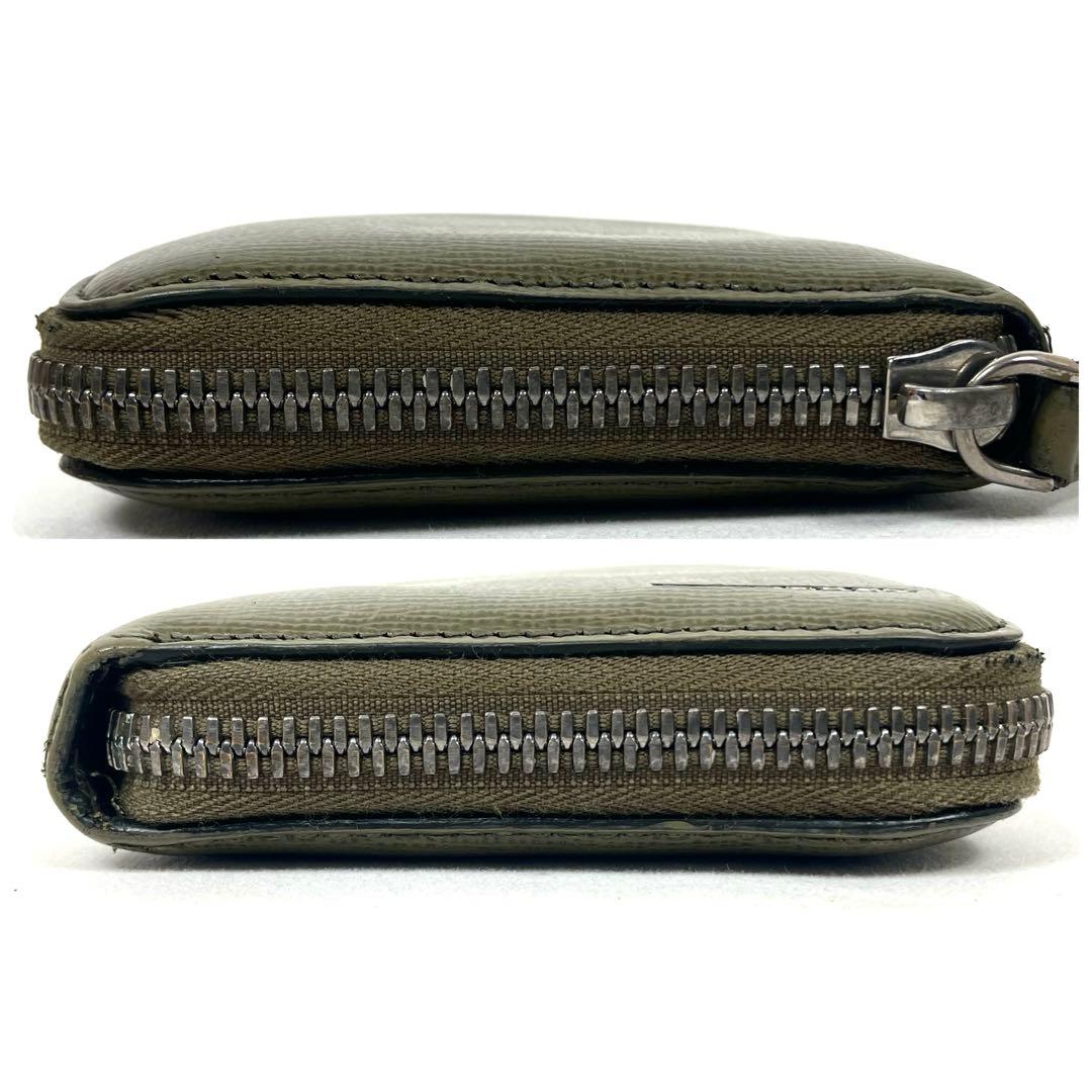 バーバリー　長財布　ラウンドファスナー　ロゴプレート　バイカラー　チェック柄