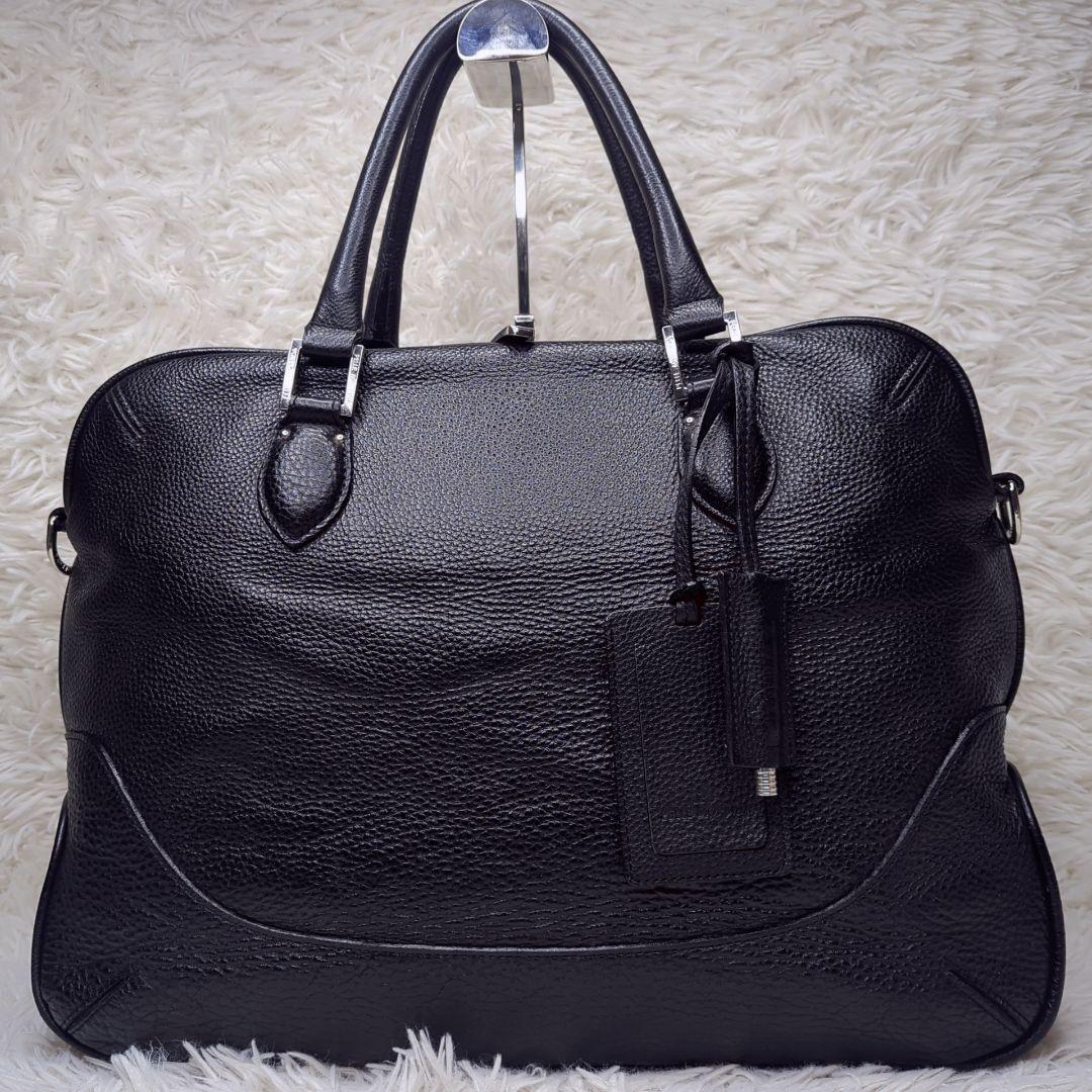 良品✨ペッレモルビダ メイデンボヤージュ ブリーフケース シボ革 黒 2way